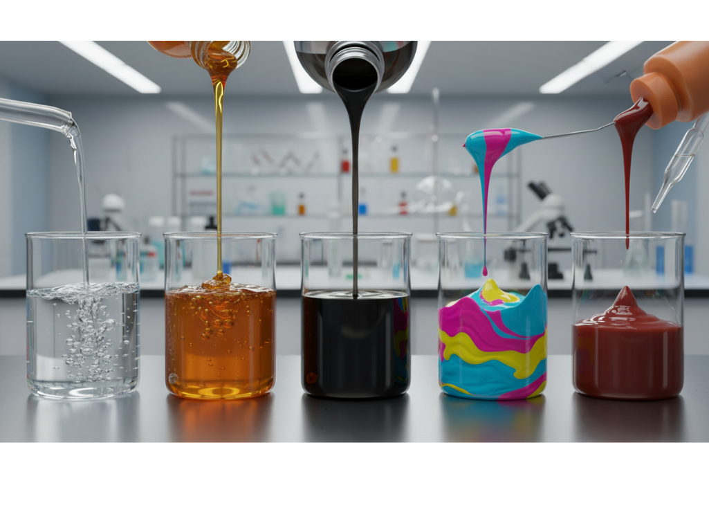 Comparación de viscosidad entre diferentes fluidos cotidianos